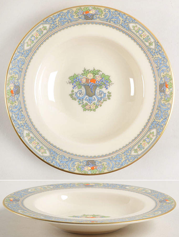 Autumn (Newer, Gold Backstamp) Rim Soup Bowl by Lenox-1