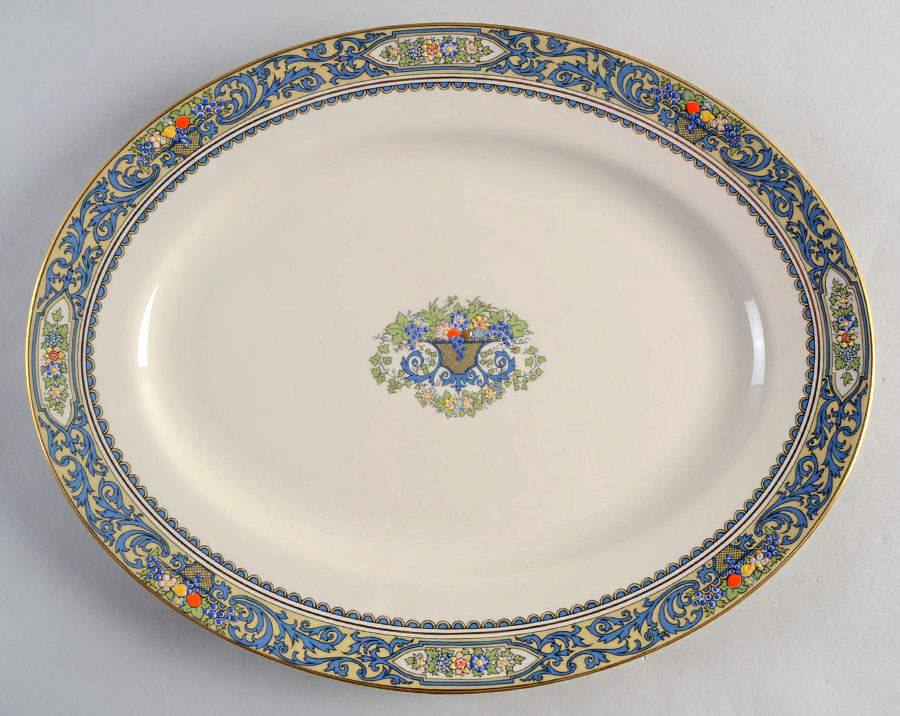 Autumn (Newer, Gold Backstamp) 13" 99 Shape Oval Serving Platter by Lenox-1