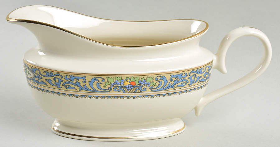 Autumn (Newer, Gold Backstamp) 1999 Shape Gravy Boat by Lenox-1