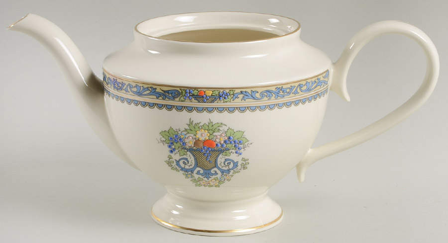 Autumn (Newer, Gold Backstamp) 1999 Shape Teapot No Lid by Lenox-1