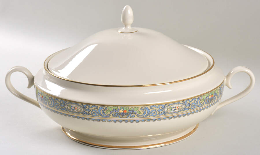 Autumn (Newer, Gold Backstamp) 99 Shape Round Covered Vegetable by Lenox-1