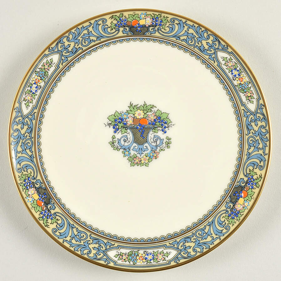 Autumn (Newer, Gold Backstamp) Dessert Plate/Cream Soup Saucer for Flat Bowl by Lenox-1