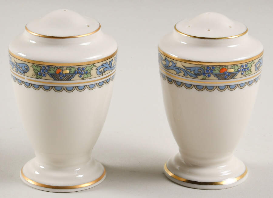 Autumn (Newer, Gold Backstamp) 99 Shape Salt & Pepper Set by Lenox-1