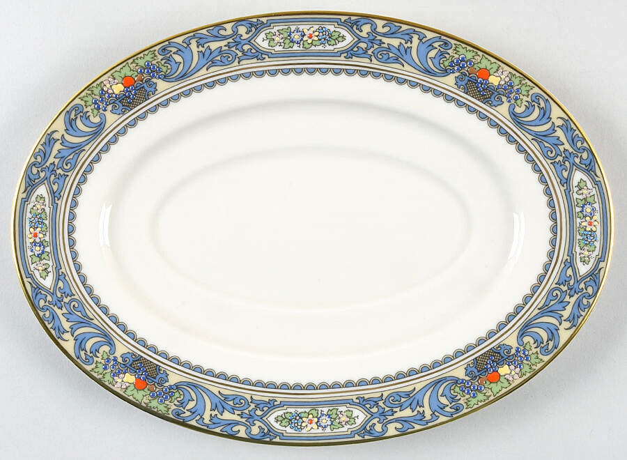 Autumn (Newer, Gold Backstamp) Underplate for 1999 Shape Gravy Boat by Lenox-1