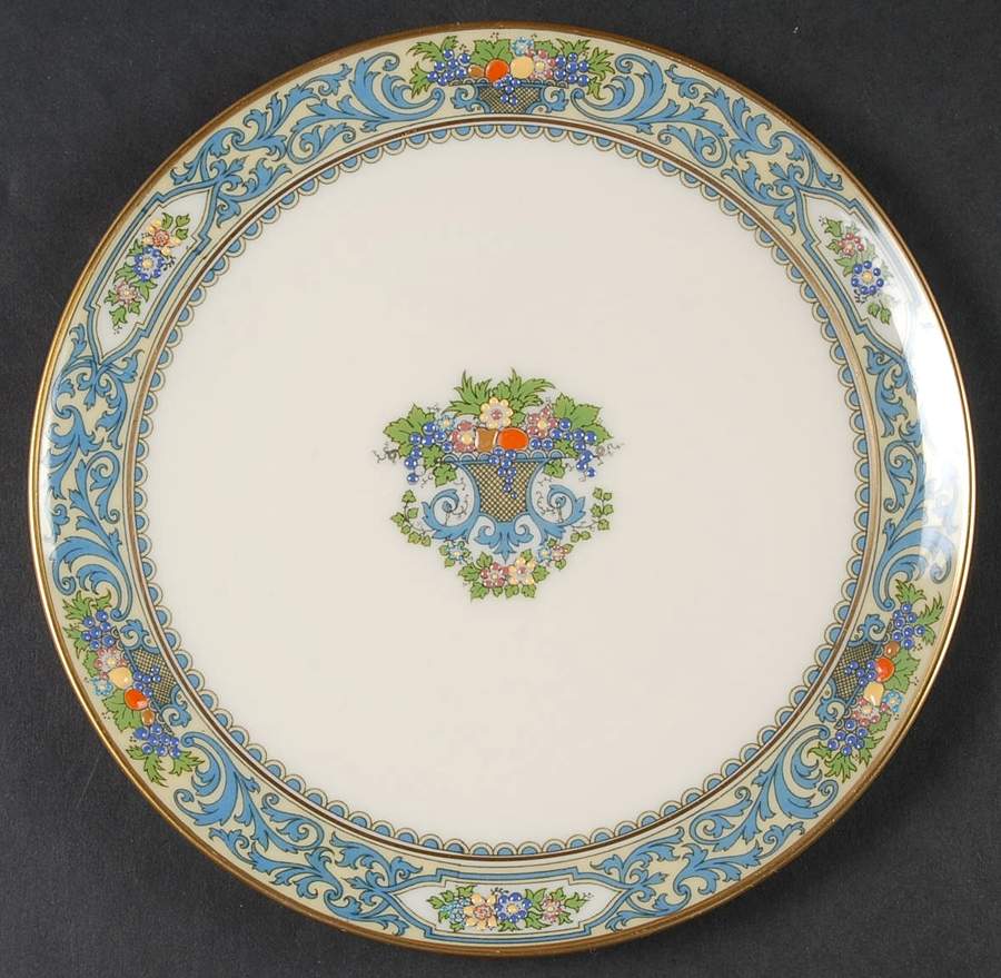 Autumn (Newer, Gold Backstamp) Dessert Plate/Cream Soup Saucer for Flat Bowl by Lenox-1