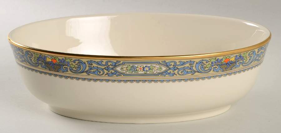 Autumn (Newer, Gold Backstamp) 99 Shape 9" Oval Vegetable Bowl by Lenox-1