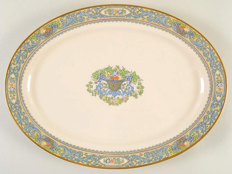 Autumn (Newer, Gold Backstamp) 17" Oval Serving Platter by Lenox-1