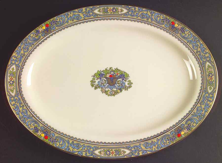 Autumn (Newer, Gold Backstamp) 13" Oval Serving Platter by Lenox-1