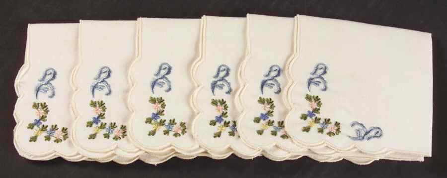 Autumn (Newer, Gold Backstamp) (Set of 6) Linen Cocktail Napkins by Lenox-1