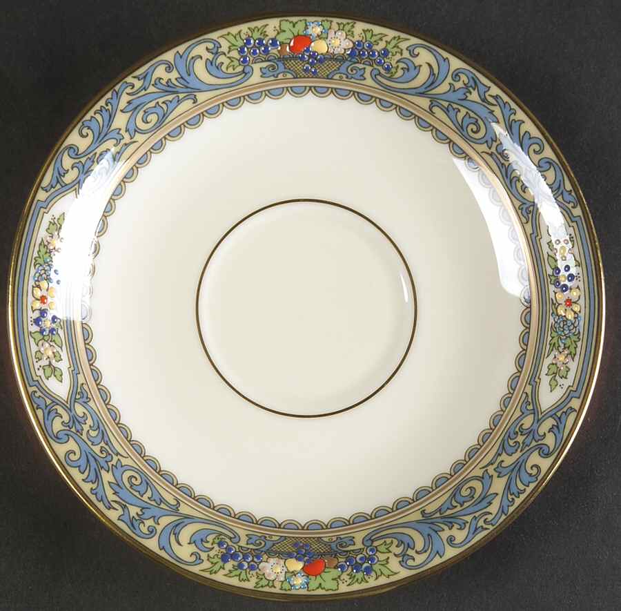 Autumn (Newer, Gold Backstamp) Saucer for Footed Cup by Lenox-1