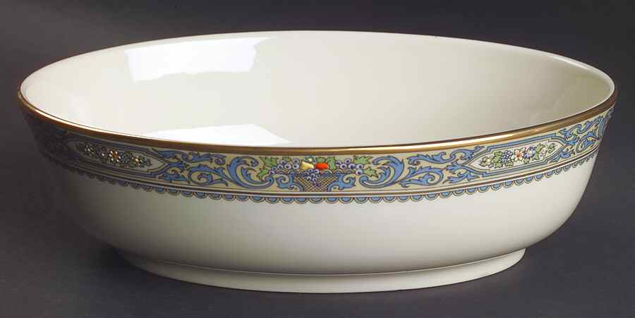 Autumn (Newer, Gold Backstamp) 99 Shape 9" Oval Vegetable Bowl by Lenox-1