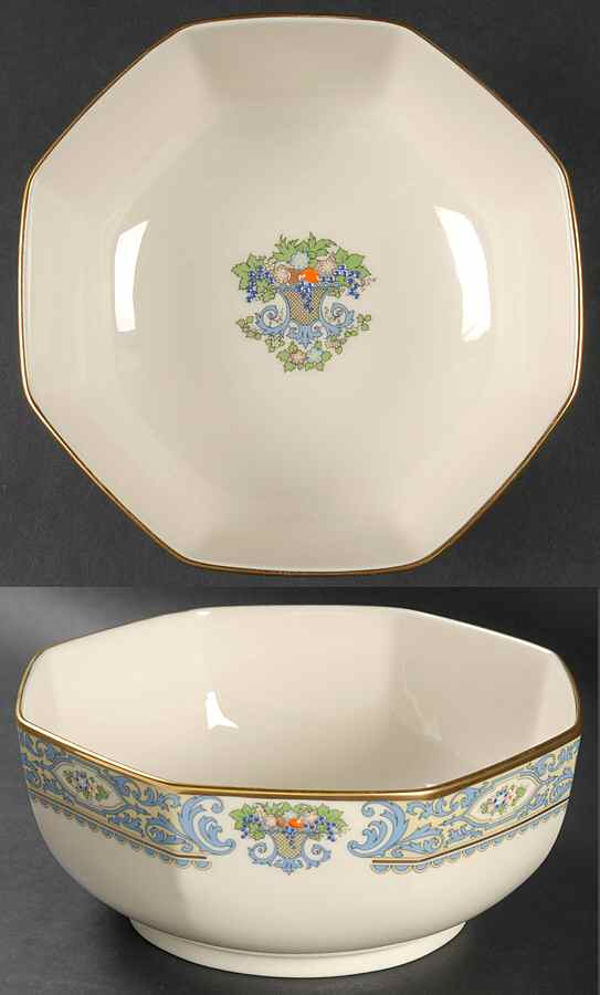 Autumn (Newer, Gold Backstamp) 7" Octagonal Vegetable Bowl by Lenox-1