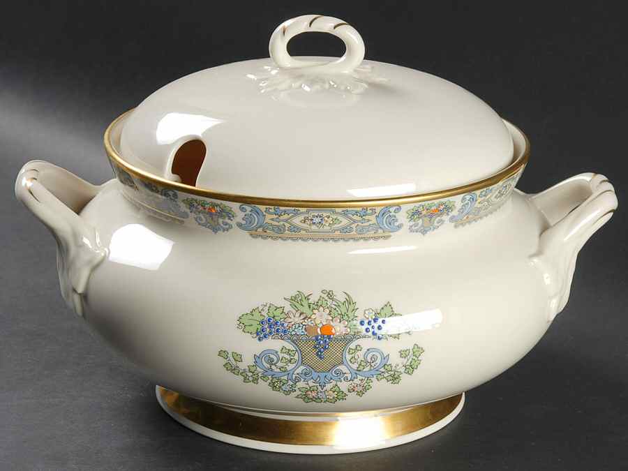 Autumn (Newer, Gold Backstamp) Tureen &  Lid by Lenox-1