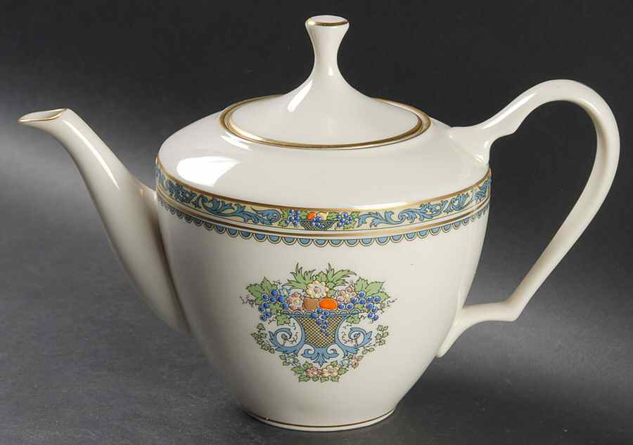Autumn (Newer, Gold Backstamp) Teapot & Lid by Lenox-1