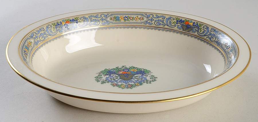 The Autumn (Black Or Green Stamp) 10" Oval Vegetable Bowl by Lenox-1