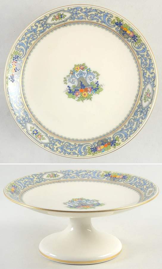 The Autumn (Black Or Green Stamp) Round Compote (Height X Width) by Lenox-1