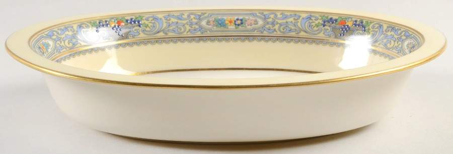 The Autumn (Black Or Green Stamp) 9" Oval Vegetable Bowl by Lenox-1