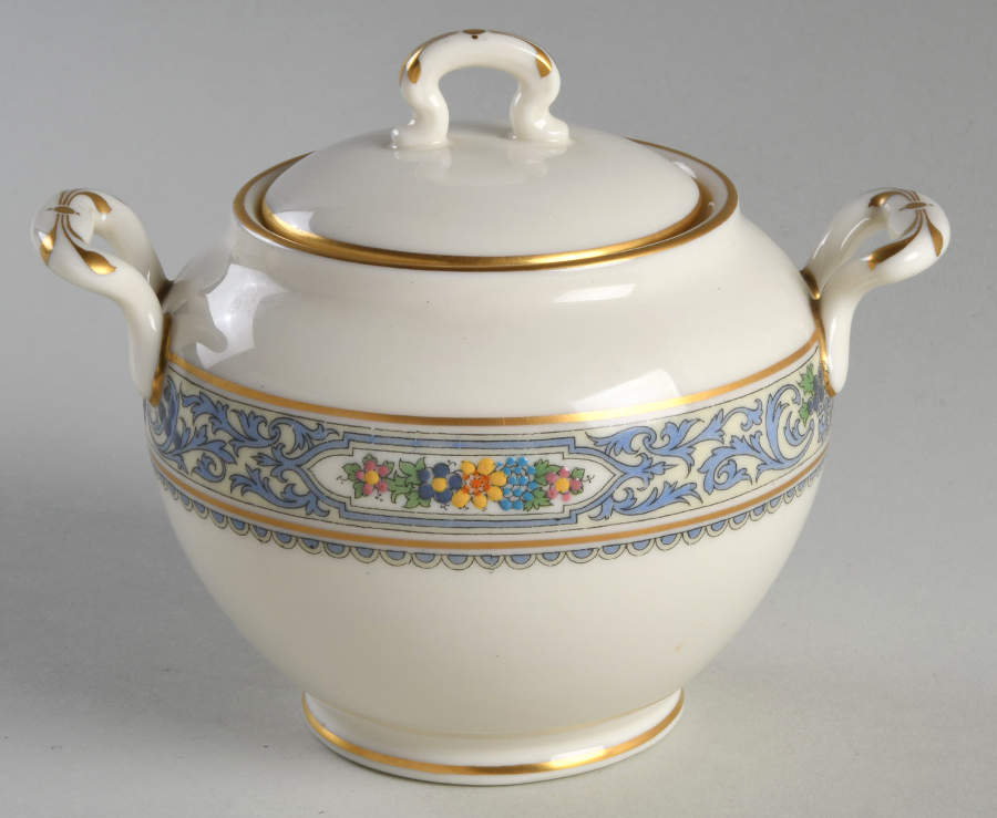 The Autumn (Black Or Green Stamp) Shape 1670 Sugar Bowl & Lid by Lenox-1