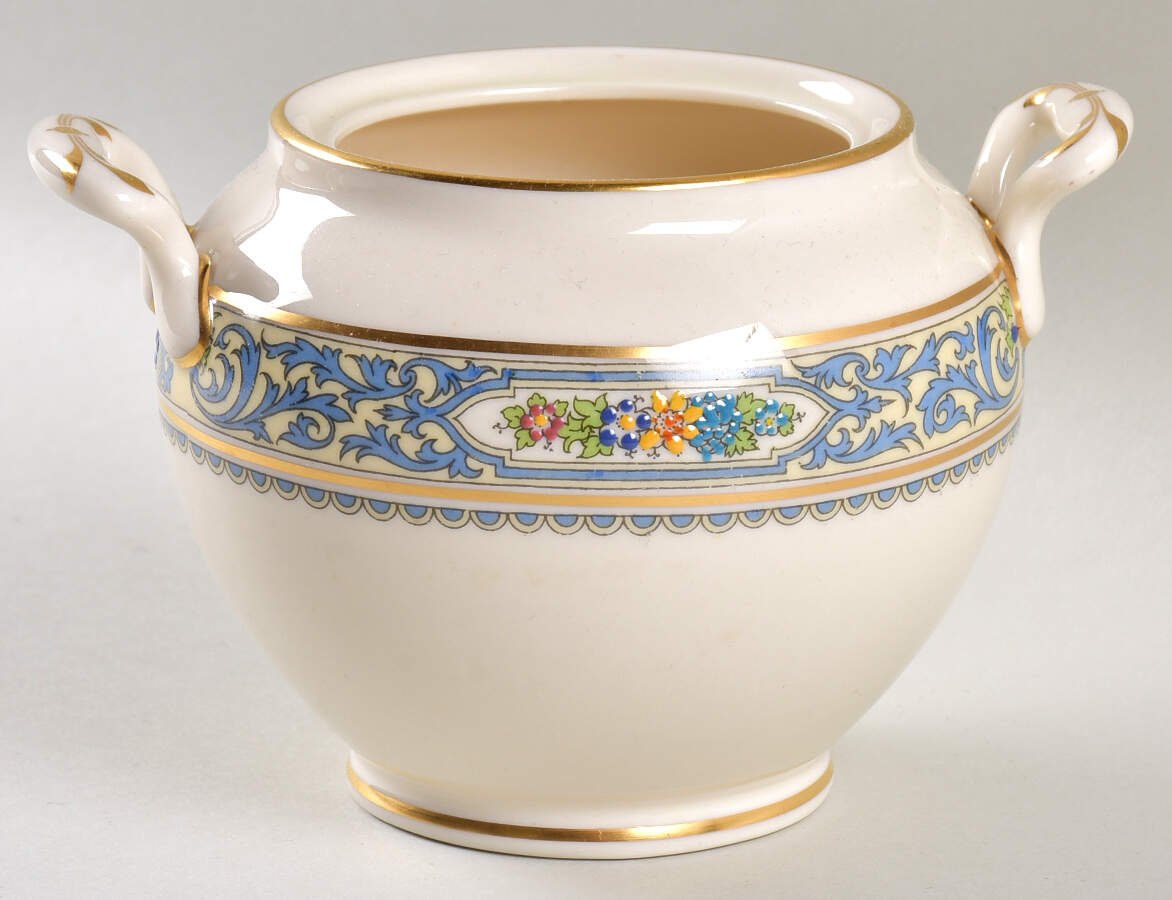 The Autumn (Black Or Green Stamp) Shape 1670 Sugar Bowl No Lid by Lenox-1