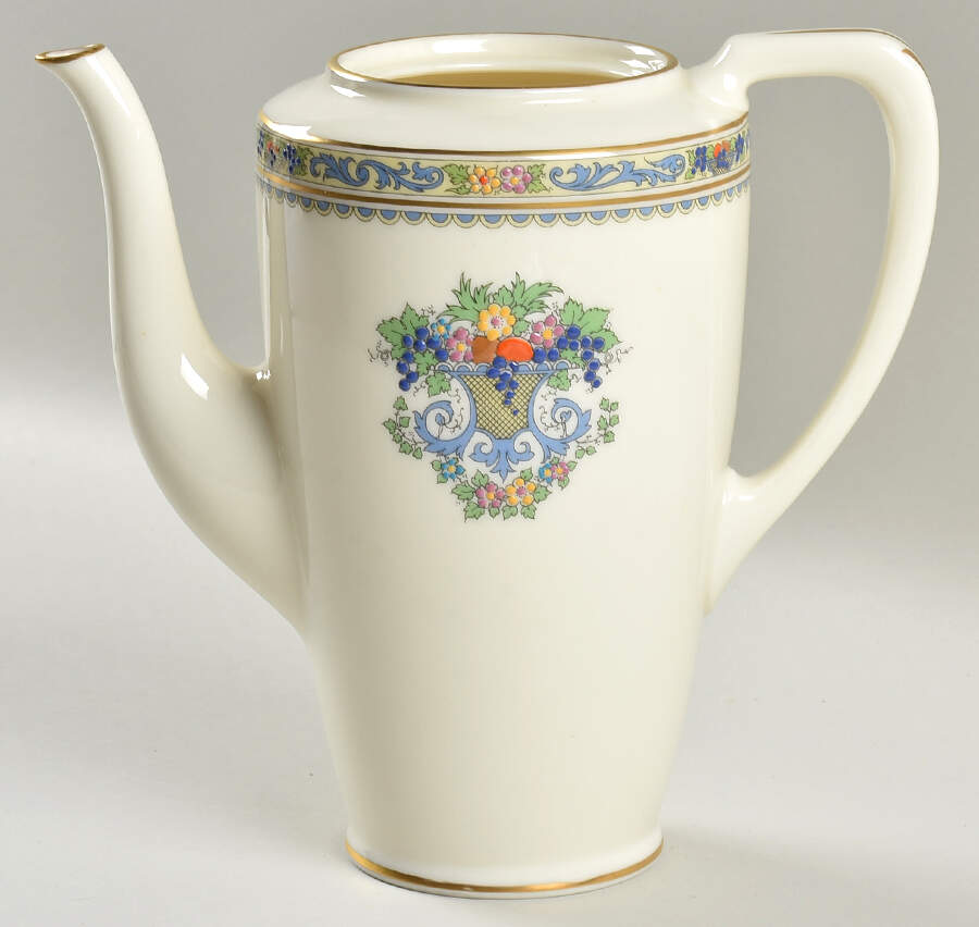 The Autumn (Black Or Green Stamp) Shape 1960 Coffee Pot No Lid by Lenox-1