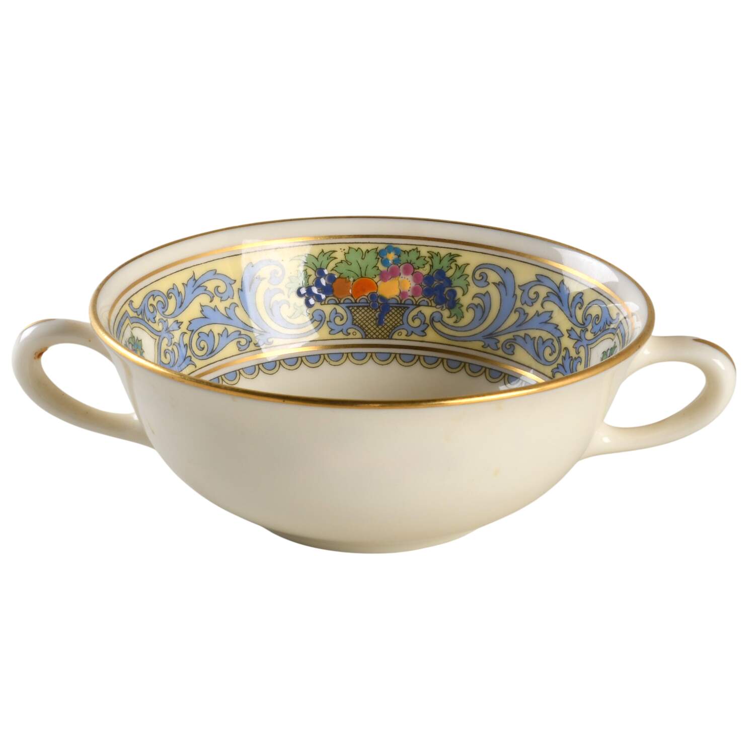 The Autumn (Black Or Green Stamp) Flat Cream Soup Bowl by Lenox-1