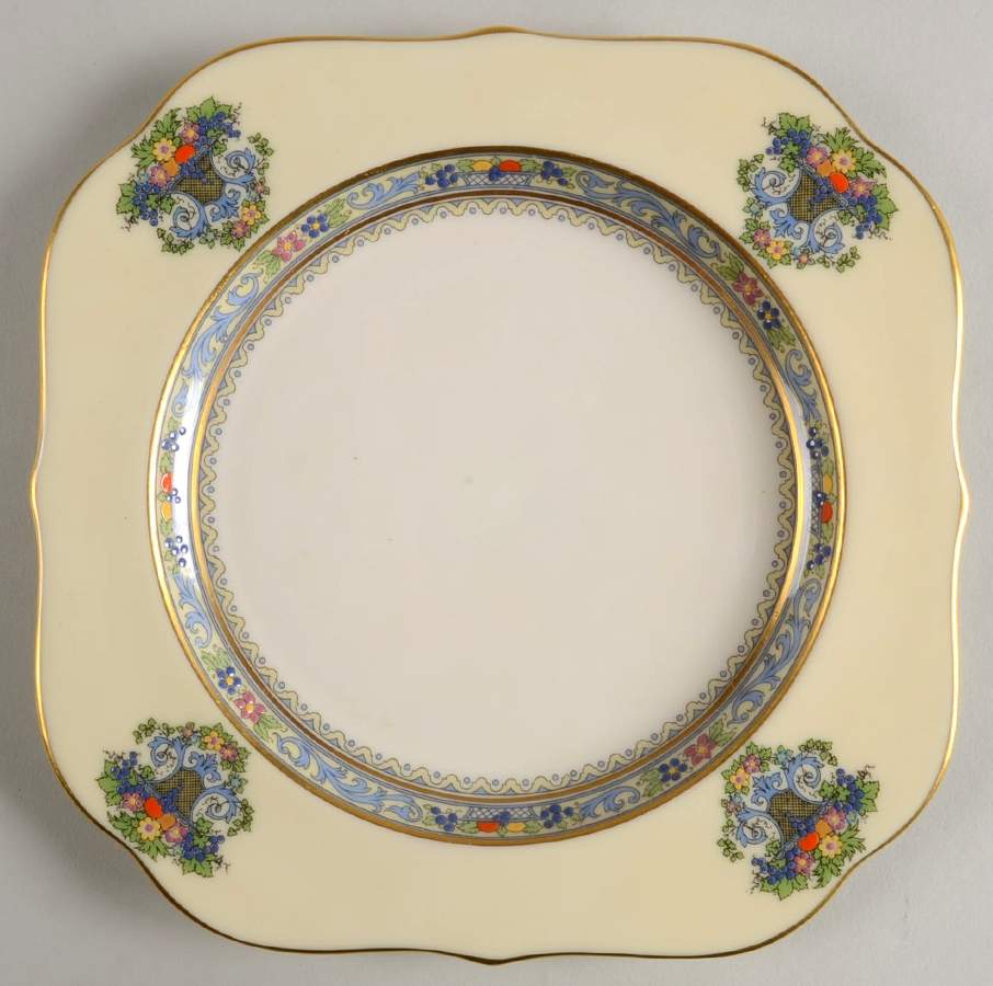 The Autumn (Black Or Green Stamp) Square Salad Plate by Lenox-1