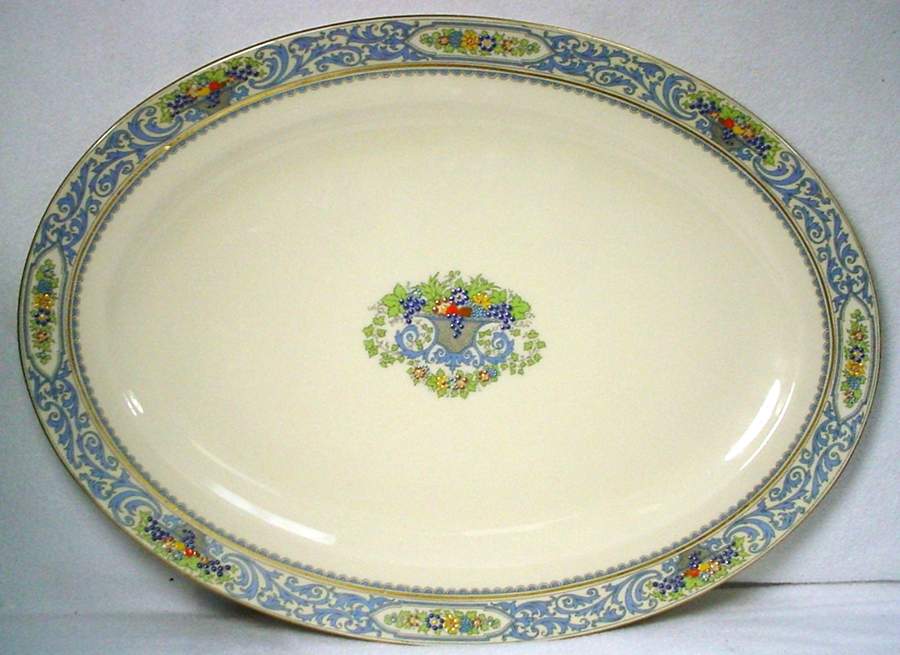 The Autumn (Black Or Green Stamp) 21" Oval Serving Platter by Lenox-1