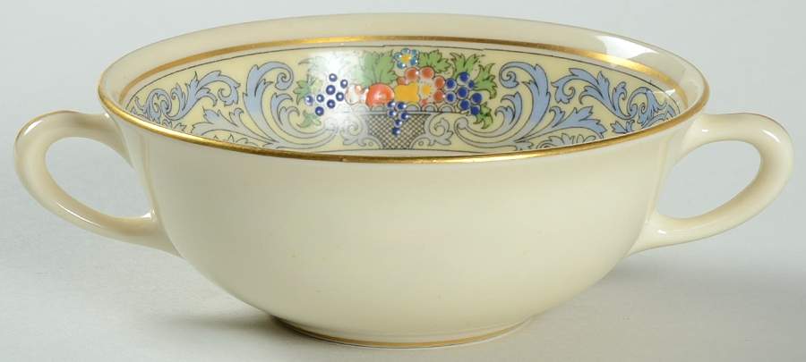The Autumn (Black Or Green Stamp) Flat Cream Soup Bowl by Lenox-1