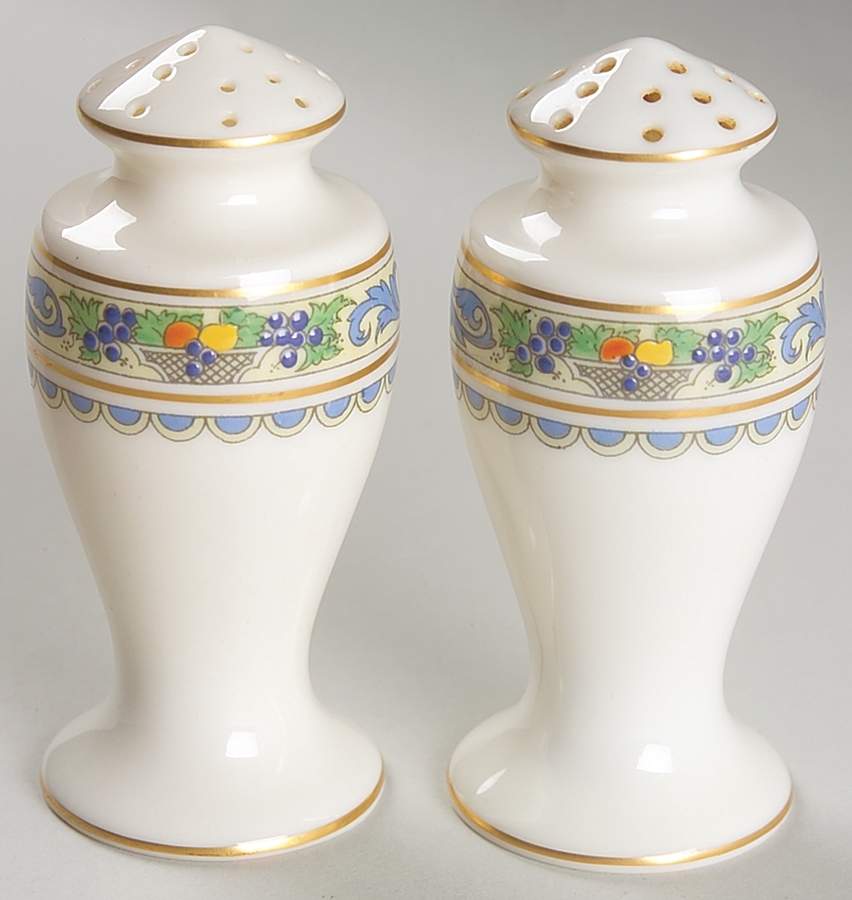 The Autumn (Black Or Green Stamp) Salt & Pepper Set by Lenox-1