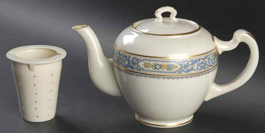 The Autumn (Black Or Green Stamp) Shape 522 Teapot & Lid with Infuser by Lenox-1