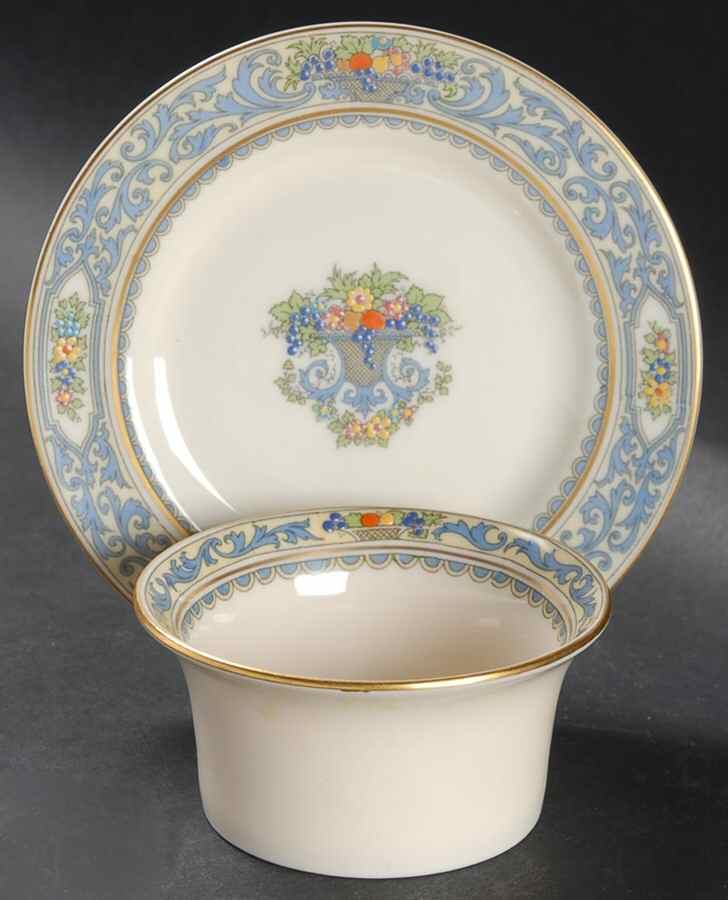 The Autumn (Black Or Green Stamp) Ramekin & Saucer Set by Lenox-1