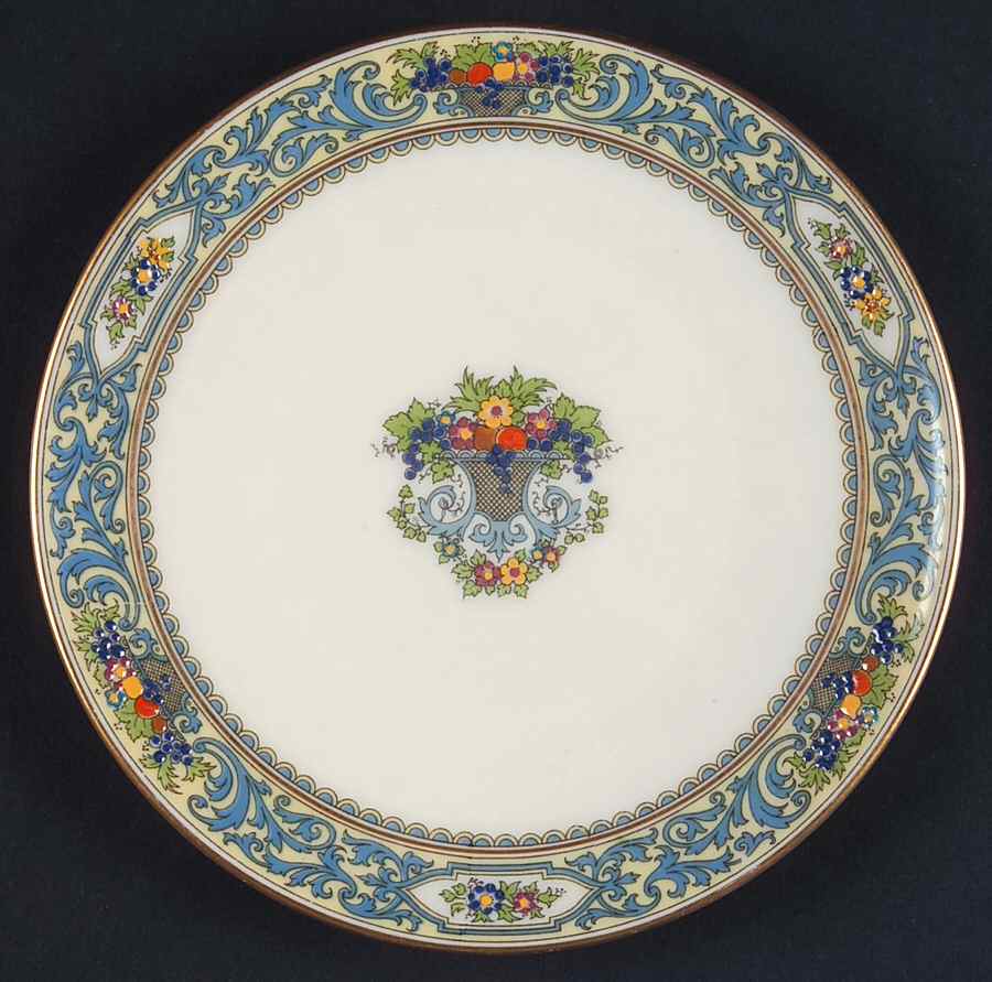 The Autumn (Black Or Green Stamp) Saucer for Flat Cream Soup Bowl by Lenox-1