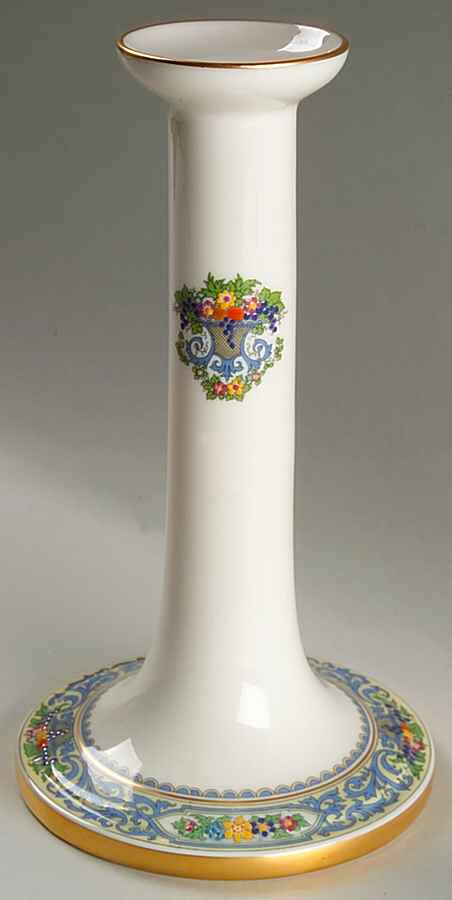The Autumn (Black Or Green Stamp) 8" Tall Candlestick by Lenox-1