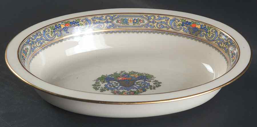 The Autumn (Black Or Green Stamp) 9" Oval Vegetable Bowl by Lenox-1