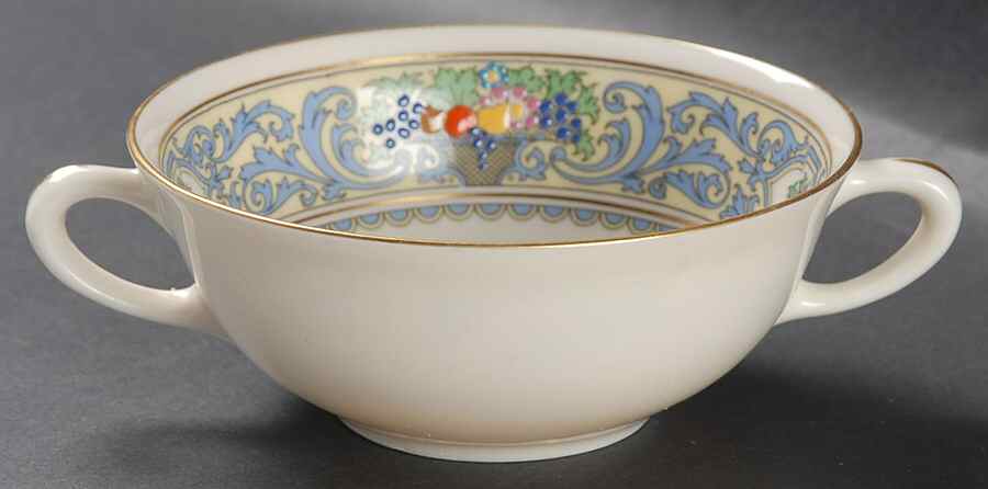 The Autumn (Black Or Green Stamp) Flat Cream Soup Bowl by Lenox-1