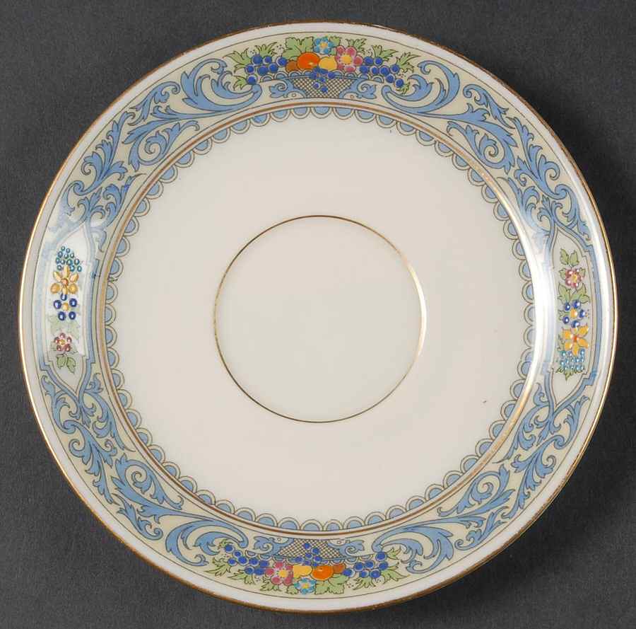 The Autumn (Black Or Green Stamp) Saucer for Footed Cup by Lenox-1
