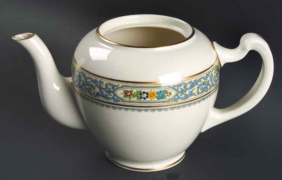 The Autumn (Black Or Green Stamp) Shape 522 Teapot No Lid by Lenox-1