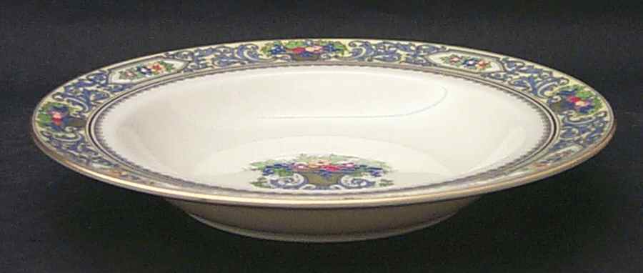 The Autumn (Black Or Green Stamp) Rim Soup Bowl by Lenox-1