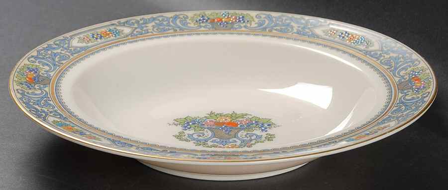 The Autumn (Black Or Green Stamp) Large Rim Soup Bowl by Lenox-1
