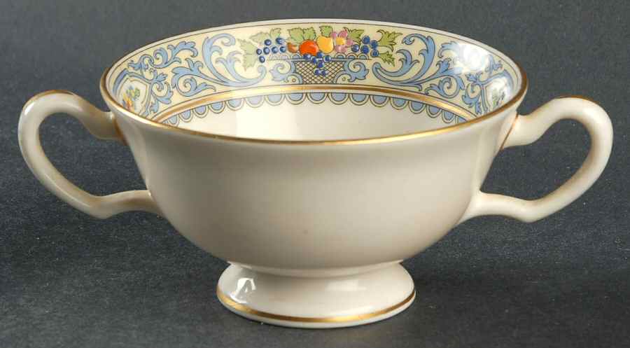 The Autumn (Black Or Green Stamp) Footed Bouillon Cup by Lenox-1