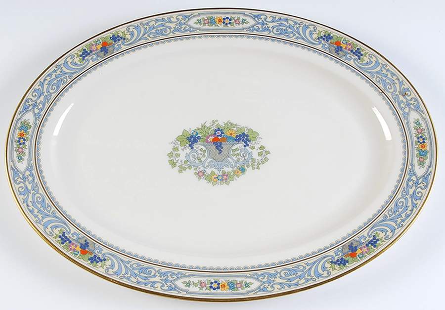 The Autumn (Black Or Green Stamp) 18" Oval Serving Platter by Lenox-1