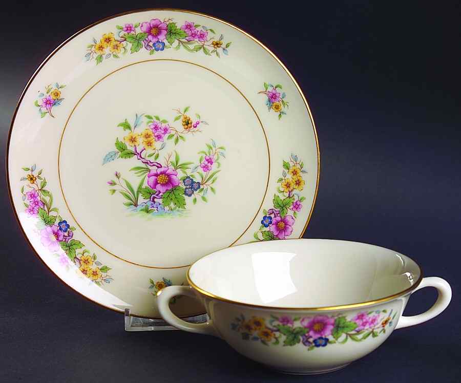 Avon Flat Cream Soup Bowl & Saucer Set by Lenox-1