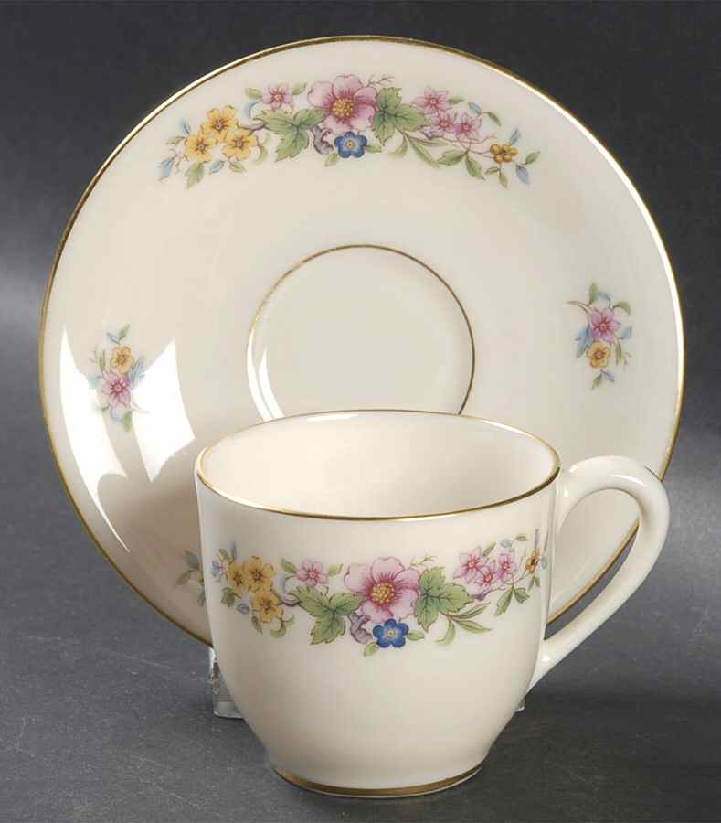Avon Flat Demitasse Cup & Saucer Set by Lenox-1