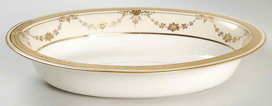 B10I Ivory 10" Oval Vegetable Bowl by Lenox-1