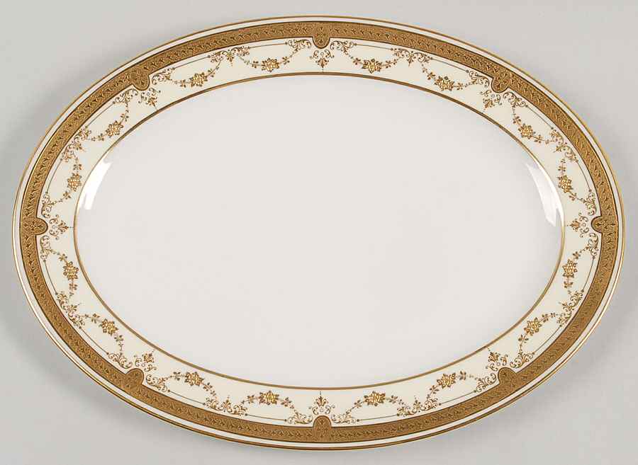 B10I Ivory 13" Oval Serving Platter by Lenox-1
