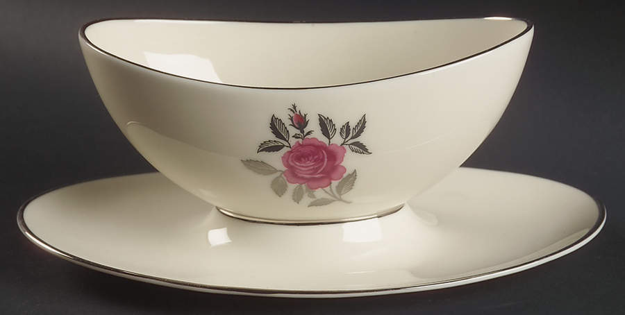 Ballad Gravy Boat with Attached Underplate by Lenox-1