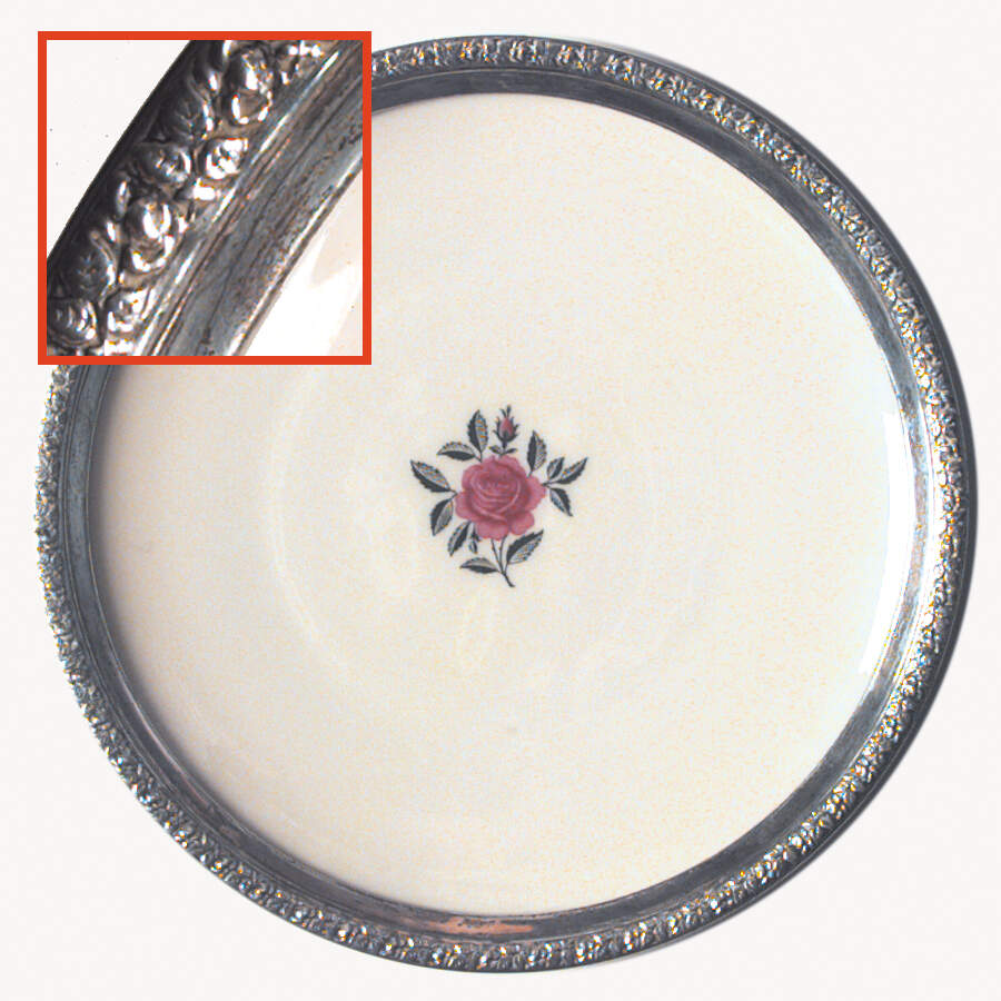 Ballad Luncheon Plate with Sterling Rim by Lenox-1
