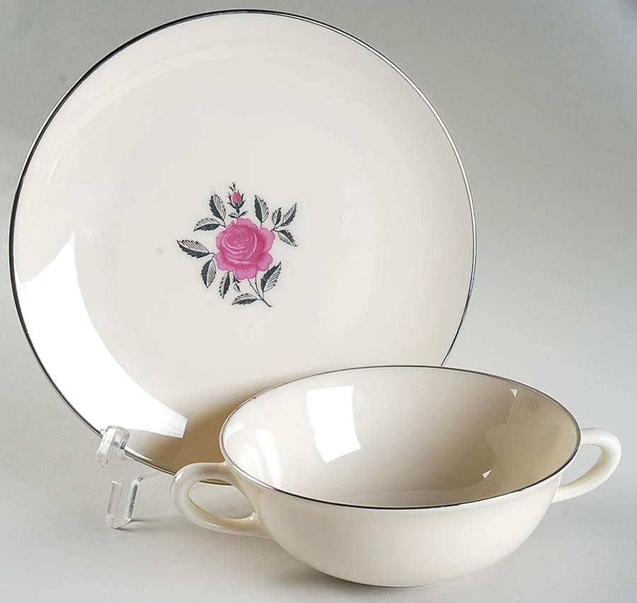 Ballad Flat Cream Soup Bowl & Saucer Set by Lenox-1