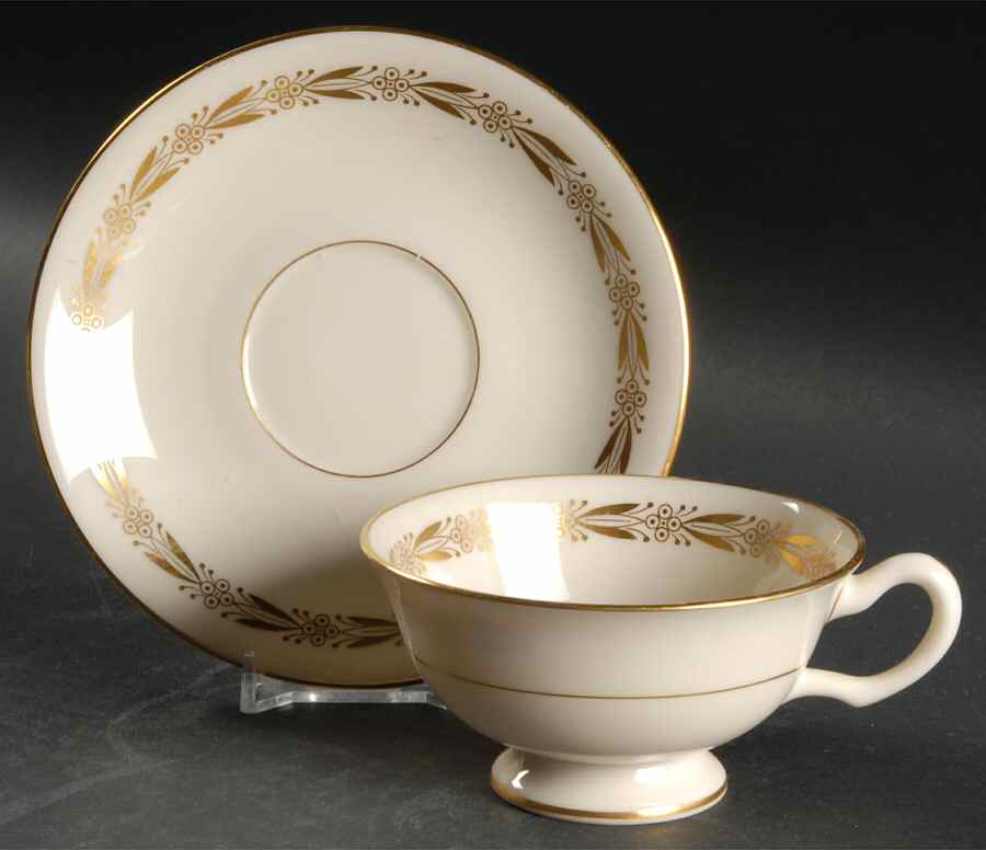 Bancroft Footed Cup & Saucer Set by Lenox-1