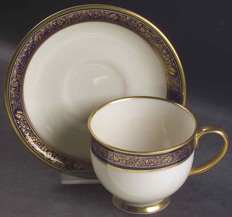 Barclay Footed Cup & Saucer Set by Lenox-1